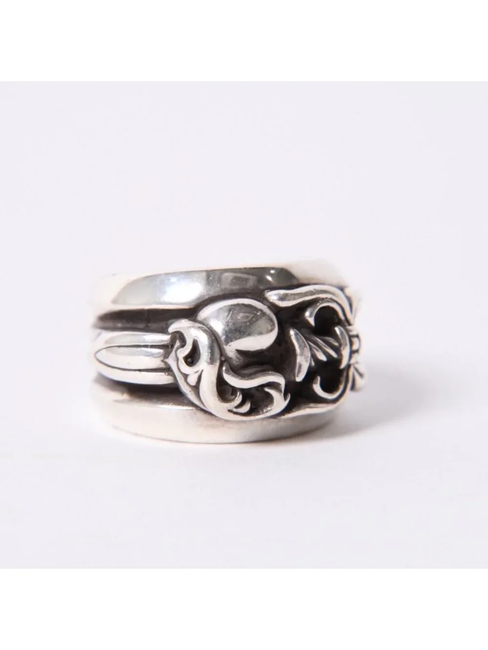 Chrome Hearts Dagger Heart Ring 925 Sterling Silver